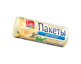 Мешки для мусора 30 л, ароматизированные, Ваниль, бежевые, в рулоне 20 шт., ПНД, 9 мкм, 560х530 мм, GRIFON Aroma, 101-020 V в Сосновом Бору