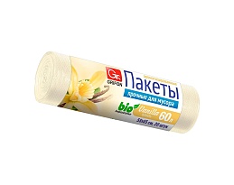 Мешки для мусора 60 л, ароматизированные, Ваниль, бежевые, в рулоне 20 шт., ПНД, 9 мкм, 650х550 мм, GRIFON Aroma, 101-023 V в Сосновом Бору