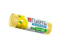 Мешки для мусора 60 л, ароматизированные, Лимон, желтые, в рулоне 20 шт., ПНД, 9 мкм, 650х550 мм, GRIFON Aroma, 101-023 Li в Сосновом Бору