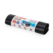 Мешки для мусора 120 л, черные, в рулоне 10 шт., ПНД, 14 мкм, 1100х700 мм, LAIMA, 601385 в Сосновом Бору