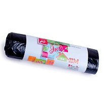 Мешки для мусора 60 л, черные, в рулоне 20 шт., ПНД, 7 мкм, 700х600 мм, Концепция Быта ЭкоДом, 601349 в Сосновом Бору