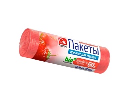 Мешки для мусора 60 л, ароматизированные, Клубника, красные, в рулоне 20 шт., ПНД, 9 мкм, 650х550 мм, GRIFON Aroma, 101-023 K в Сосновом Бору