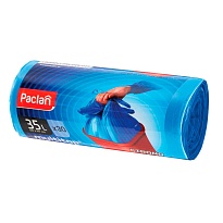 Мешки для мусора 35 л, с ушками, синие, в рулоне 30 шт., ПНД, 10,5 мкм, 640х500 мм, PACLAN Multitop, 600819 в Сосновом Бору