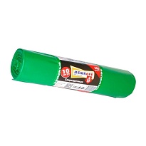 Мешки для мусора 300 л, зеленые, в рулоне 10 шт., ПВД 65 мкм, 1400х1000 мм, МЕШКОFF, 4922 в Сосновом Бору