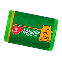 Мешки для мусора 30 л, зеленые, в рулоне 90 шт., ПНД, 6 мкм, 560х480 мм, Comfort, М4268 в Сосновом Бору