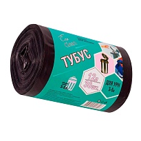 Мешки для мусора 12 л, черные, в рулоне 30 шт., ПНД, 6 мкм, 550х320 мм, Концепция Быта Tubus, 604936 в Сосновом Бору