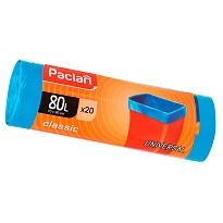 Мешки для мусора 80 л, синие, в рулоне 20 шт., ПНД, 12 мкм, 900х700 мм, PACLAN Classic, 606335 в Сосновом Бору